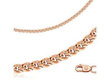 Цепь с плетением "Бисмарк" 7 Карат, красное золото 585 проба 7 Карат