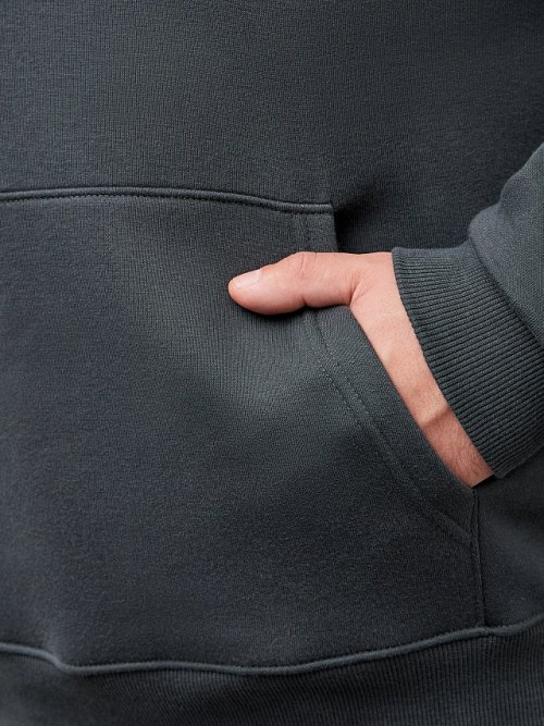 Теплый комплект мужской темно-зеленый из футера с начесом, фото 8 из 24