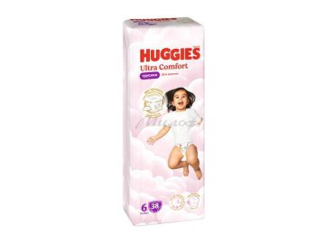 Подгузники-трусики детские одноразовые HUGGIES Ultra Comfort Girl 6 (15-25 кг), 38 шт