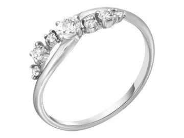 Кольцо декоративное BIRYUZA, серебро 925 проба, вставка цирконий в Березе 7 Карат