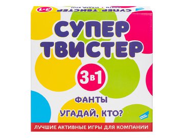 Игра детская комнатная DREAM MAKERS Супертвистер 3в1. Твистер. Фанты. Угадай, кто? 2314C