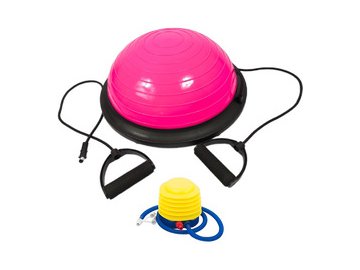 Балансировочная платформа AMETIST BOSU ball 45 см (розовый) на акции в магазинах 5 элемент