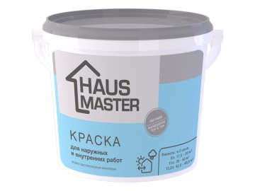 Краска HAUS MASTER универсальная белая матовая 5л/7кг