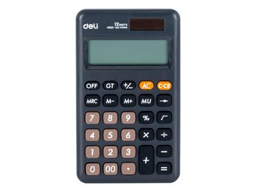 Калькулятор карманный Deli M120DGRAY (темно-серый)