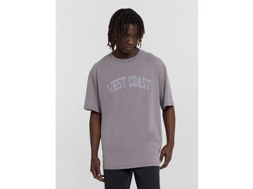 Футболка мужская серая с надписью "West coast"