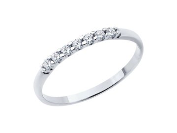 Кольцо дорожка SOKOLOV, серебро 925 проба, вставка фианит