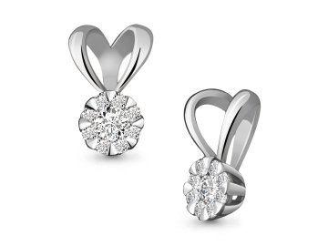 Подвеска декоративная Aquamarine, белое золото 585 проба, вставка бриллиант