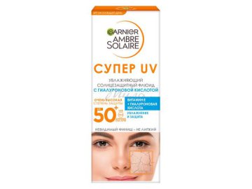 Флюид солнцезащитный GARNIER Ambre Solaire увлажняющий Супер UV SPF 50+, 40мл