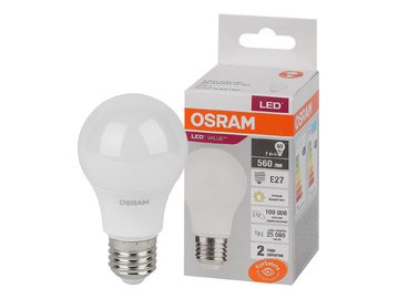 Лампа светодиодная OSRAM А60 7W 3000K Е27 в Барановичах 5 элемент