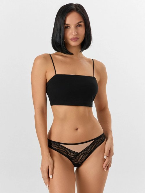Трусы слипы женские из сеточки и кружева, фото 2 из 18