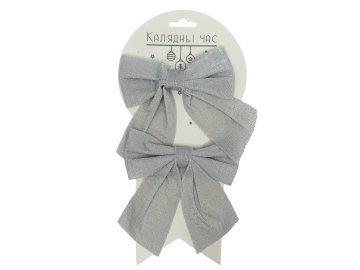 Набор бантов Калядны час Silver 13х15см 2 шт RN-24902 в Минске Ома