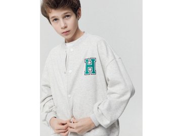 Толстовка для мальчика в сером цвете с печатью Марк Формель