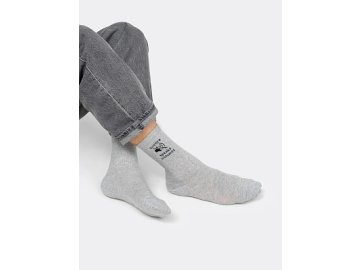 Высокие мужские носки белого цвета со значком отключения звука Марк Формель