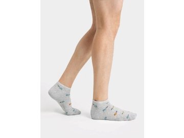 Носки мужские короткие серые с рисунком в виде креветок в Лепеле Марк Формель