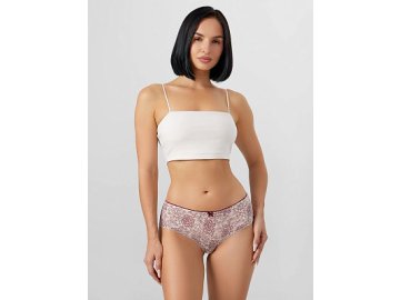 Трусы шорты женские бордовые кружевные