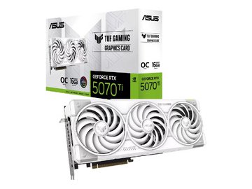 Видеокарта Asus TUF Gaming GeForce RTX 5070 Ti 16GB GDDR7 White OC Edition TUF-RTX5070TI-O16G-WHITE-GAMING
