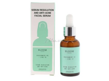 Мила акции - Сыворотка для лица BLOOM COSMETICS с цинком и ниацинамидами, 30 мл