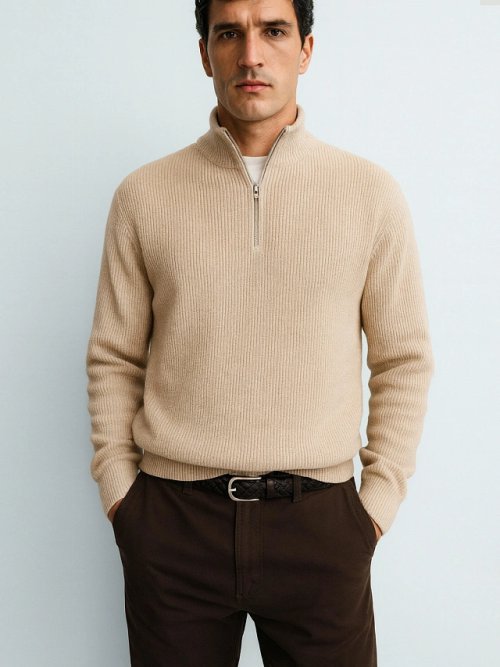 Джемпер мужской бежевый, фото 1 из 6