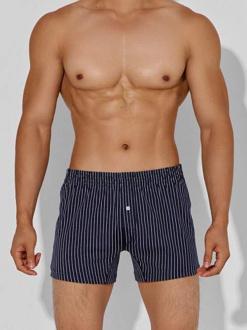 Трусы шорты мужские синие в полоску, фото 1 из 21