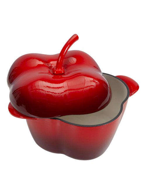 Кокот чугунный эмалированный Pepper red 3,3L, фото 7 из 13