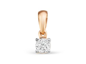 Подвеска декоративная RoseGrace, красное золото 585 проба, вставка бриллиант