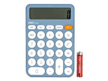 Калькулятор Deli EM124 (синий)