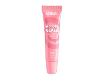 Акции Милы Скидель Новинки - Блеск-бальзам для губ LUXVISAGE Wonder Glaze Volume & Care, тон 101, 12 г