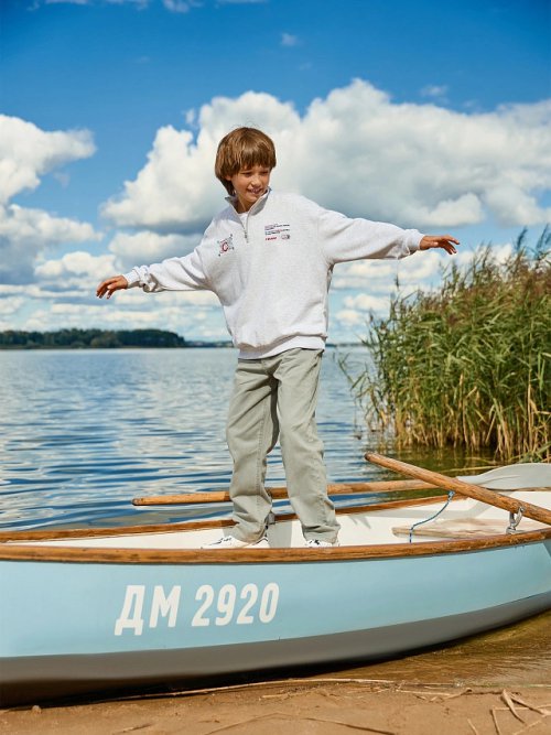 Толстовка для мальчиков серая с принтом, фото 11 из 11