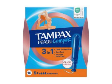 Тампоны женские гигиенические TAMPAX Compak Pearl  Super Plus Duo с аппликатором, 16 шт