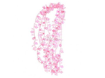 Украшение новогоднее Бусы розовый, 2 м, арт. 7012307165