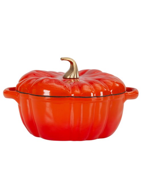 Кокот чугунный эмалированный Pumpkin 3 л, фото 6 из 45