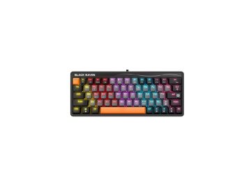 Игровая клавиатура defender black raven gk-417 45413 (3 цвета, радужная, 63 кнопки, серый) Электросила