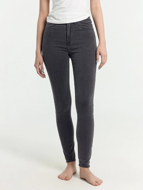 Брюки женские джинсовые в светло-сером цвете, фото 4 из 8