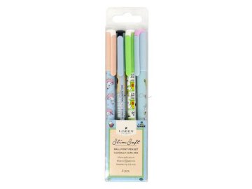 Набор шариковых ручек LOREX с синими чернилами на масляной основе, 4 шт, арт. LXOPSS-IC-4р