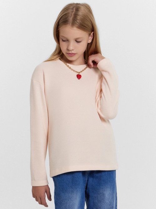 Джемпер для девочек в нежно-розовом цвете, фото 1 из 5