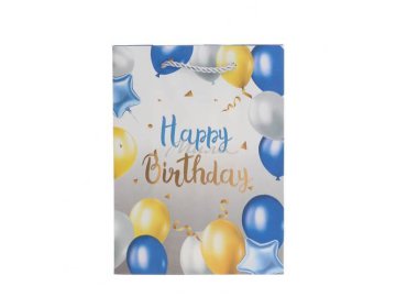 Пакет подарочный бумажный Happy Birthday 17 х 23 х 8 см, арт. SLWZ22-33-1