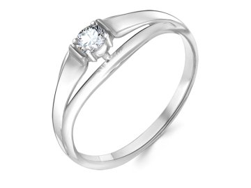 Кольцо декоративное BIRYUZA, серебро 925 проба, вставка цирконий в Березе 7 Карат