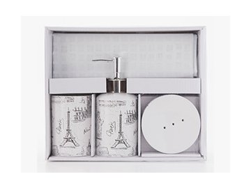 Керамический набор для ванной со шторкой SB-550