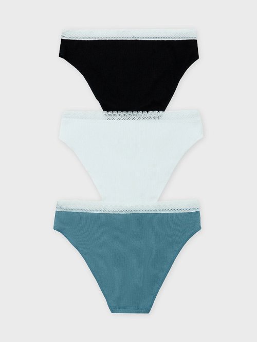 Трусы женские классические мультипак (3 шт.) в голубом оттенке, фото 9 из 30