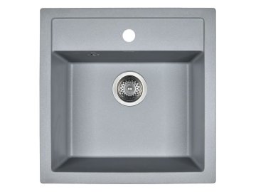 Мойка из каменной крошки WISENT W510-29 (грей) 510х505 без сифона
