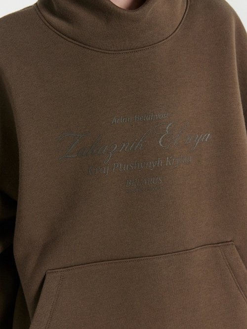 Худи для мальчиков оверсайз коричневое из коллекции "Zakaзnik El’nya / Заказник Ельня", фото 5 из 7