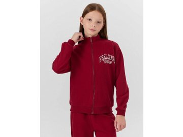 Толстовка для девочек красная на молнии Марк Формель