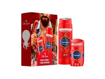 Набор подарочный OLD SPICE (Дезодорант Captain твердый, 50 мл + Гель для душа и шампунь 2 в 1 Captain, 250 мл)