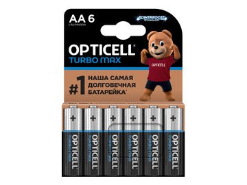 Элемент питания OPTICELL AA LR06 BP6 Turbo Max