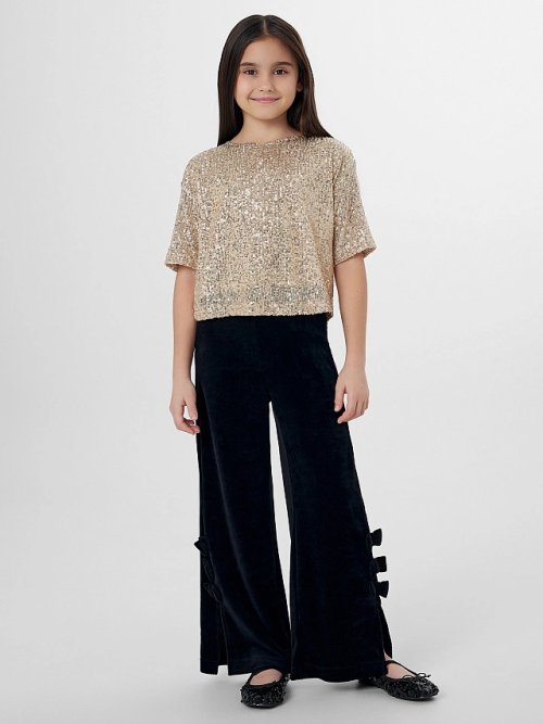 Брюки для девочек с декоративными бантиками, фото 4 из 6