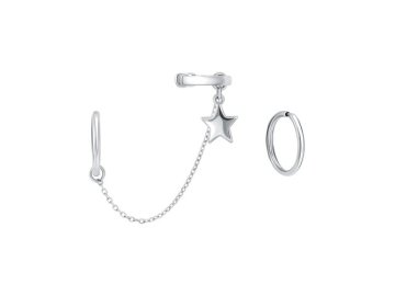 Серьги каффы BIRYUZA, серебро 925 проба