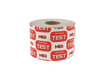 Бумага туалетная TEST с гильзой, однослойная, перфорированная, 50.5 м Мила