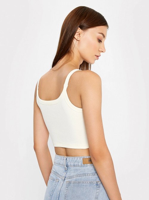 Кроп-топ женский в молочном цвете, фото 2 из 4