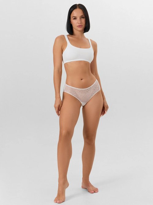 Трусы шорты женские белые кружевные, фото 6 из 21