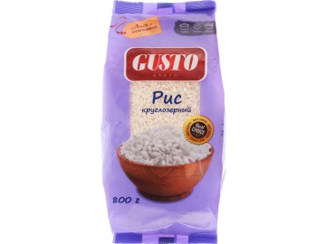 Крупа рис. "GUSTO BRAVO" (круглоз.) 800г